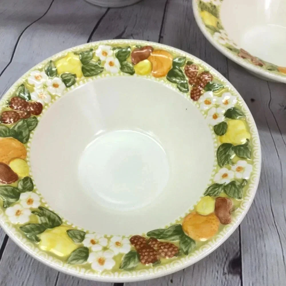 Rim Cereal Bowl Della Robbia by METLOX - POPPYTRAIL - VERNON set of 2